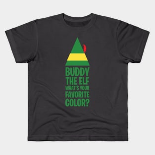 What's Your Favorite Color? - Buddy the Elf Kids T-Shirt